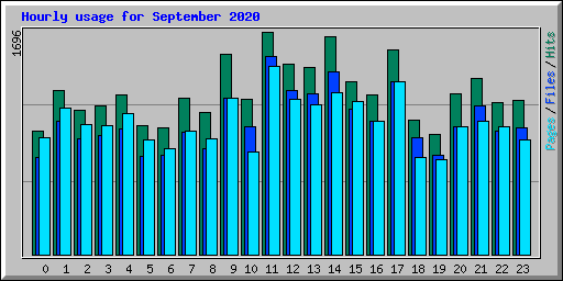 Hourly usage for September 2020