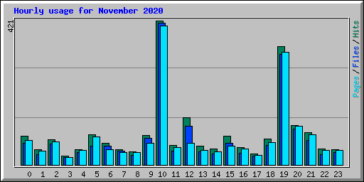 Hourly usage for November 2020